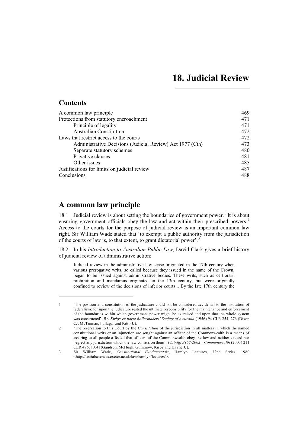 18. Judicial Review