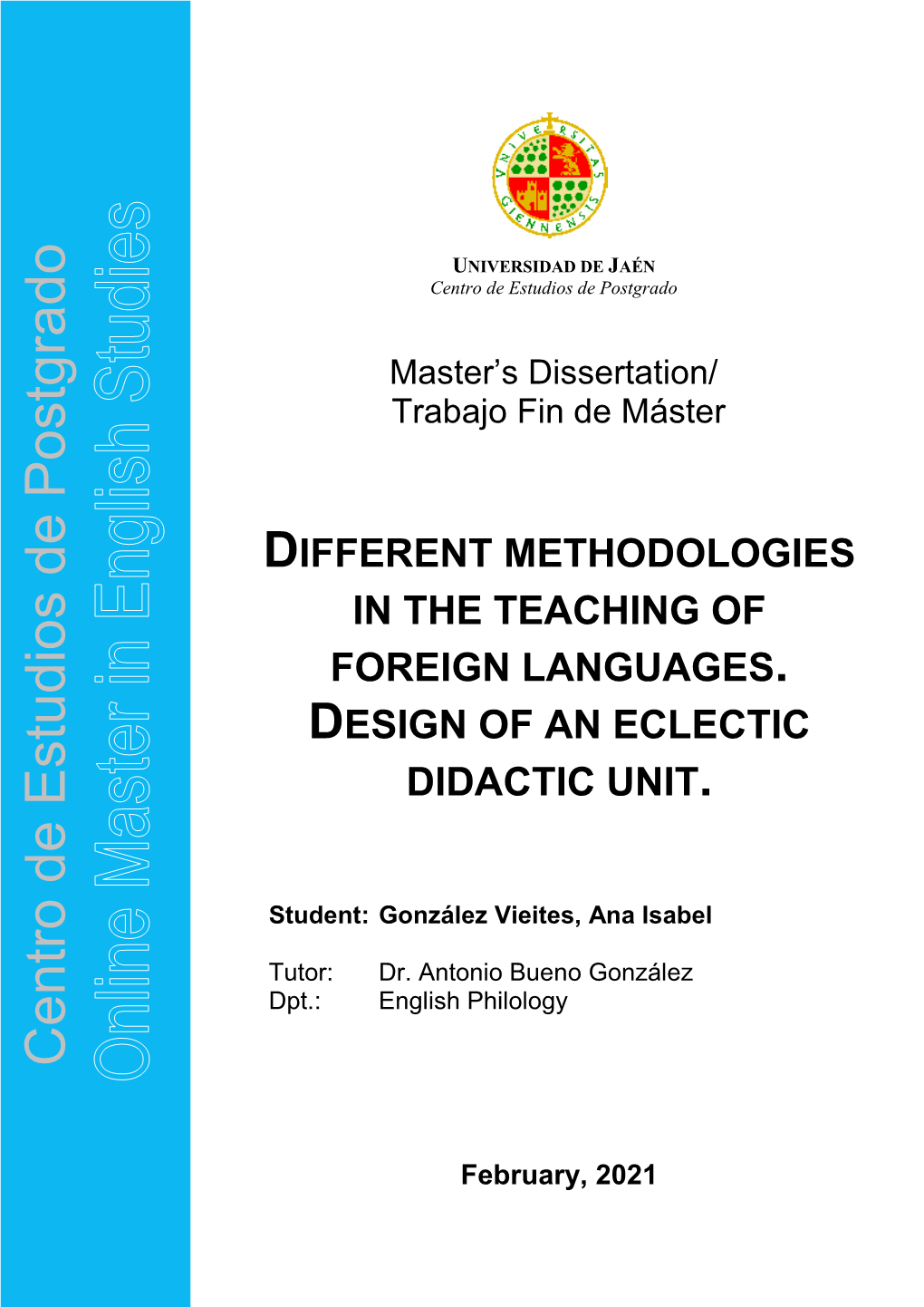 Different Methodologies in the Teaching of Foreign Languages