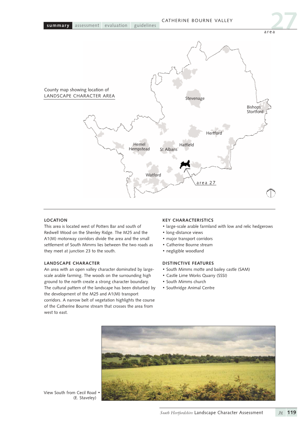 CATHERINE BOURNE VALLEY Summary Assessment Evaluation Guidelines Area27