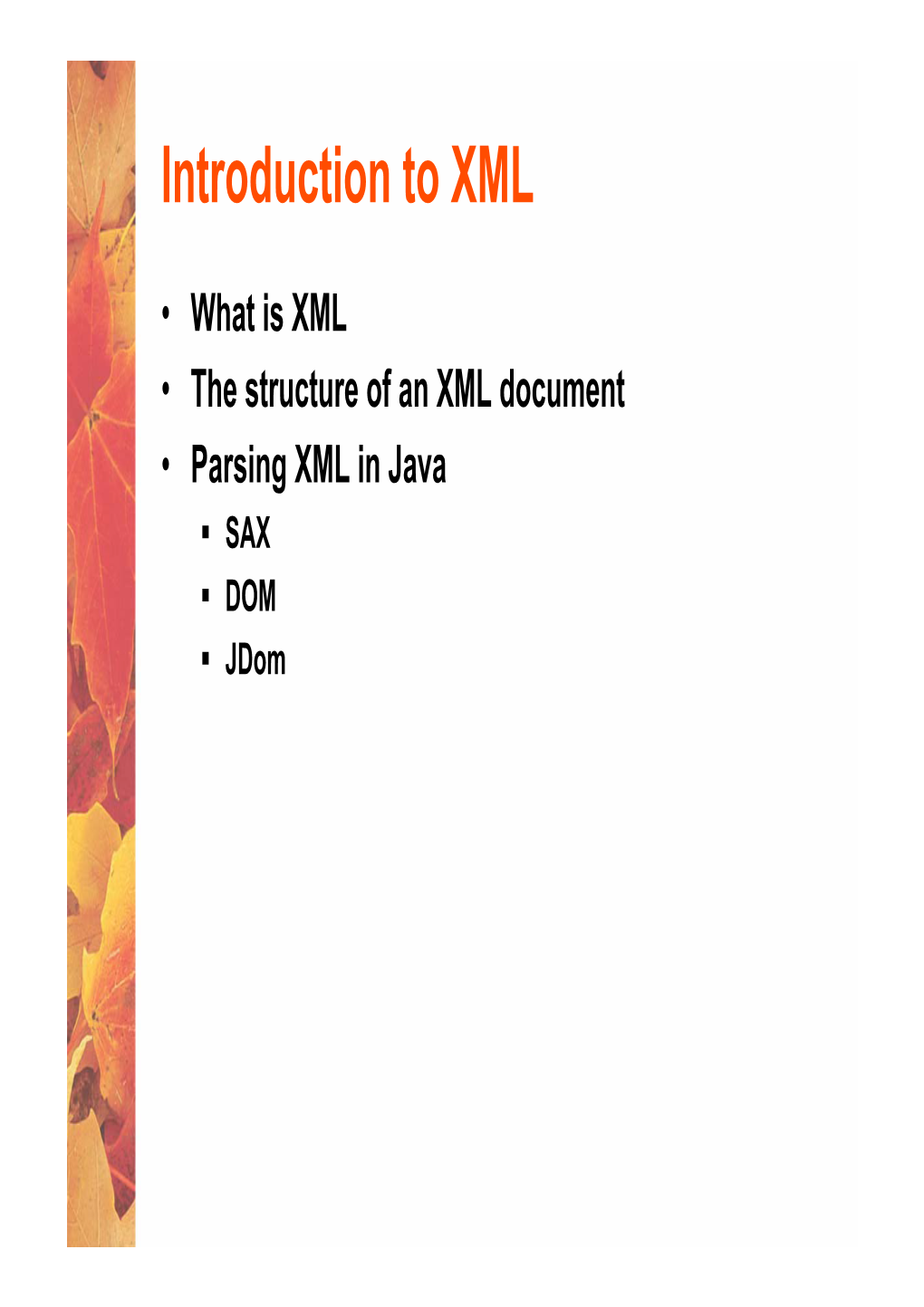 Introduction to XML