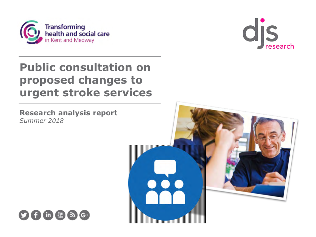 Public Consultation on Proposed Changes to Urgent Stroke Services