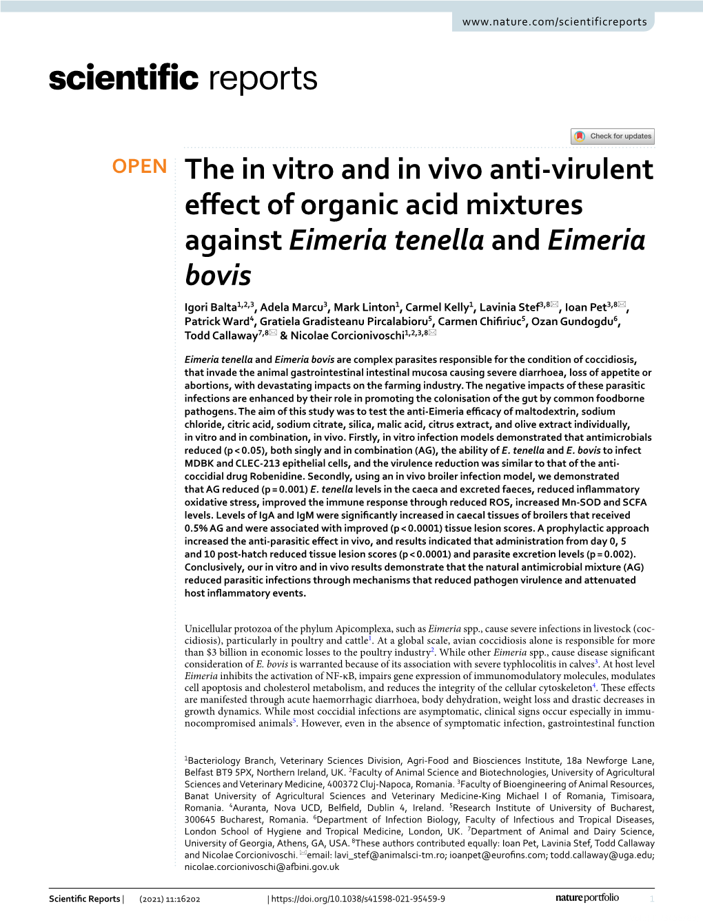 The in Vitro and in Vivo Anti-Virulent Effect of Organic Acid Mixtures