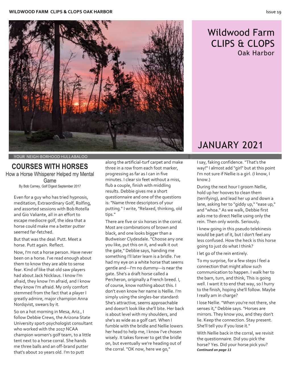 Wildwood Farm CLIPS & CLOPS JANUARY 2021