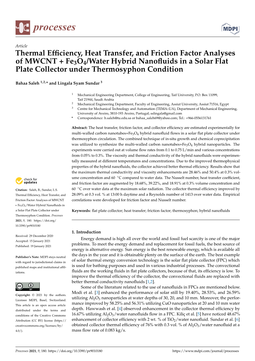 Thermal Efficiency, Heat Transfer, and Friction Factor Analyses of MWCNT