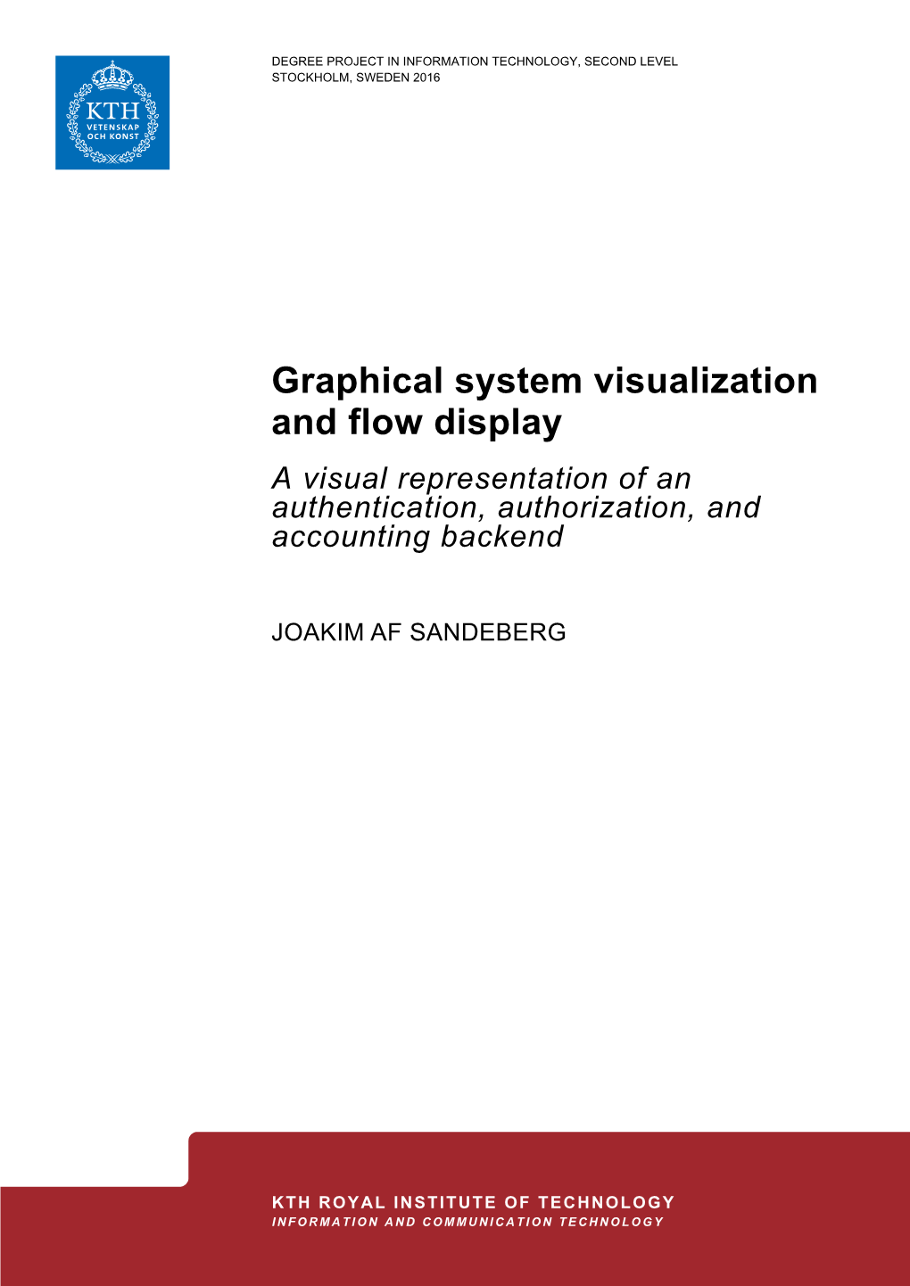 Graphical System Visualization and Flow Display a Visual Representation of an Authentication, Authorization, and Accounting Backend