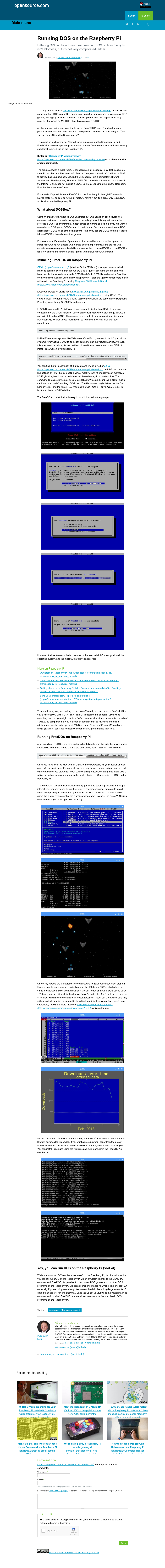 Running DOS on the Raspberry Pi Differing CPU Architectures Mean Running DOS on Raspberry Pi Isn't Effortless, but It's Not Very Complicated, Either