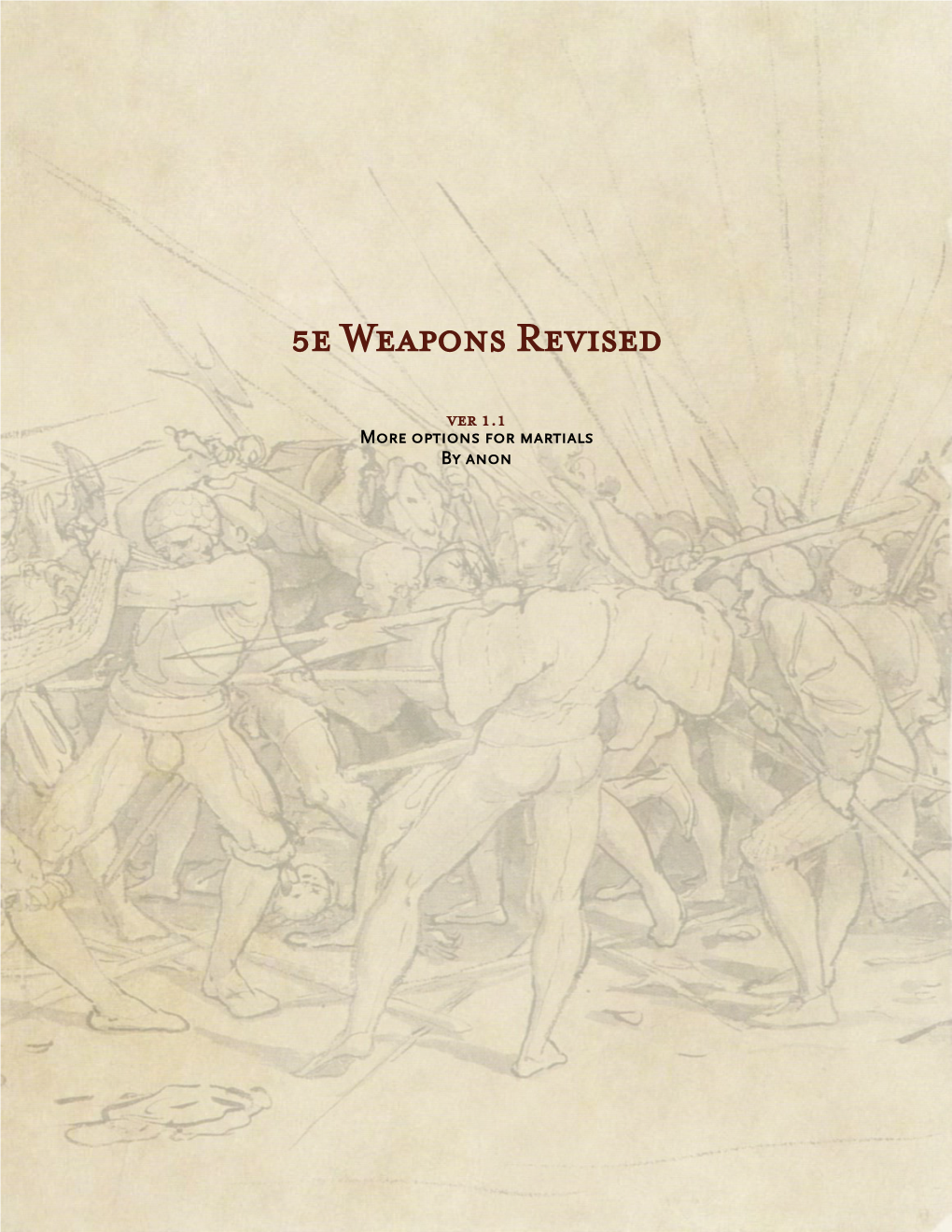 5E Weapons Revised