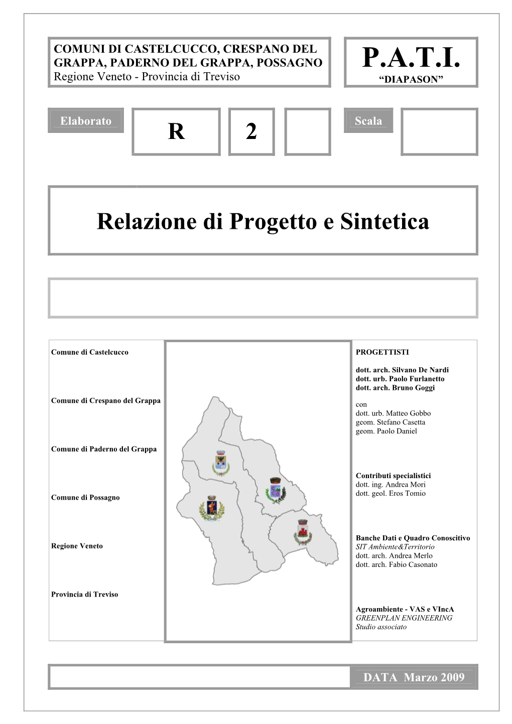 P.A.T.I. Regione Veneto - Provincia Di Treviso “DIAPASON”