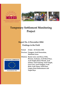 Temporary Settlement Monitoring Project
