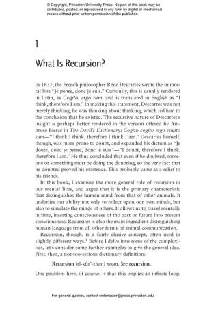 What Is Recursion?