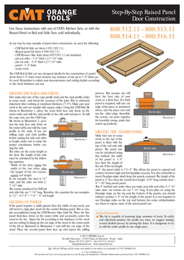 Step-By-Step Raised Panel Door Construction