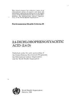 2 ,4-Dichlorophenoxyacetic Acid (2,4-D)