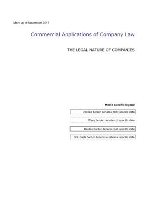 Commercial Applications of Company Law