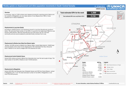 Weekly Update on Displacement and Other Population Movements in South-Central Somalia 14 - 20 April 2014 UNHCR Somalia