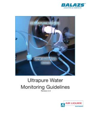 Ultrapure Water Monitoring Guidelines Booklet