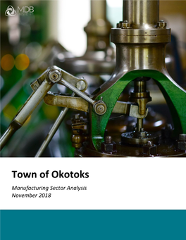 Town of Okotoks Manufacturing Sector Analysis November 2018