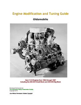 Engine Modification and Tuning Guide Oldsmobile