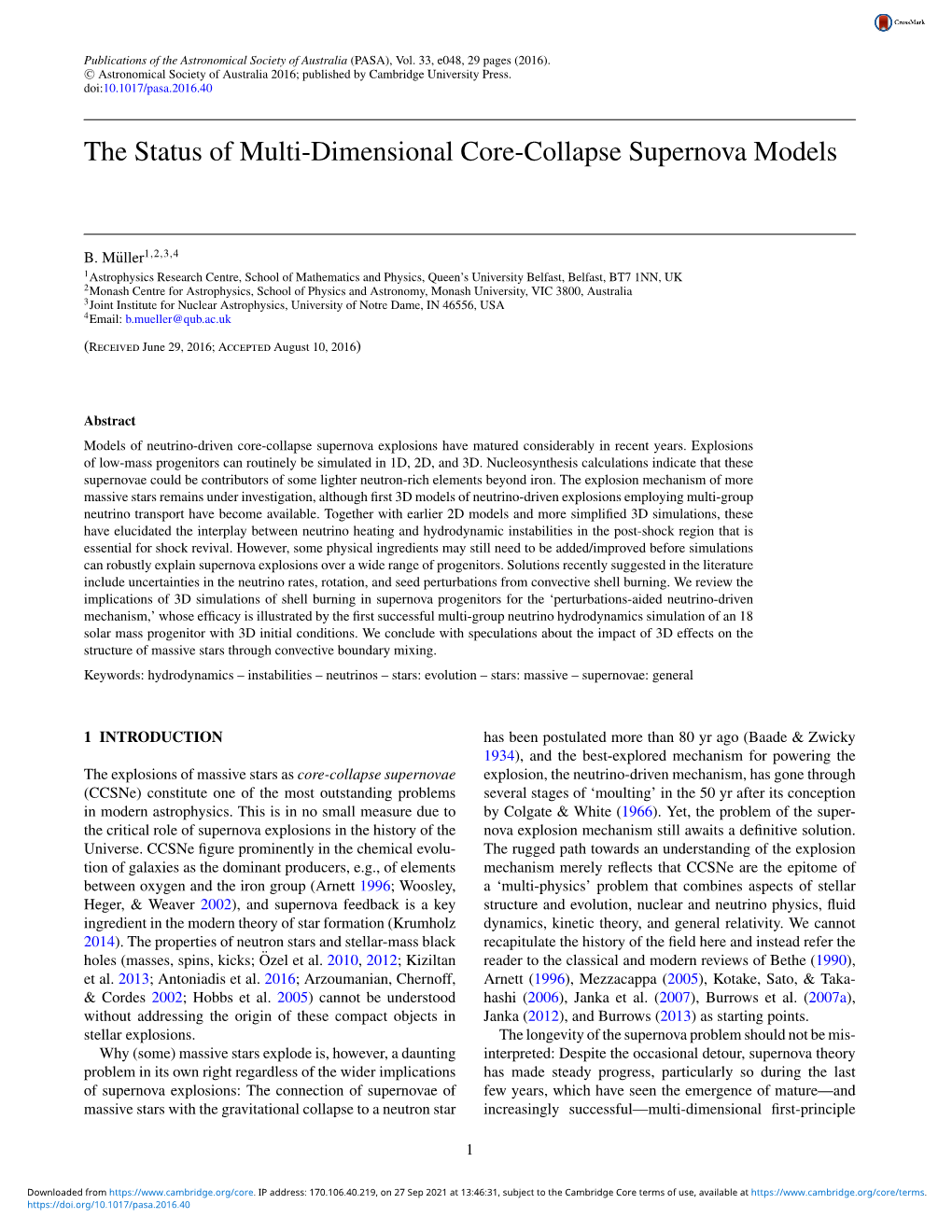 The Status of Multi-Dimensional Core-Collapse Supernova Models