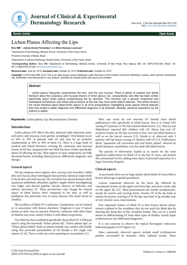 Lichen Planus Affecting the Lips