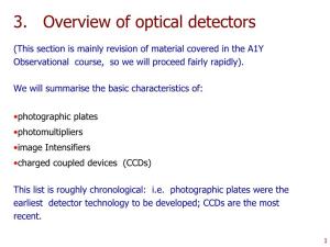 3. Overview of Optical Detectors