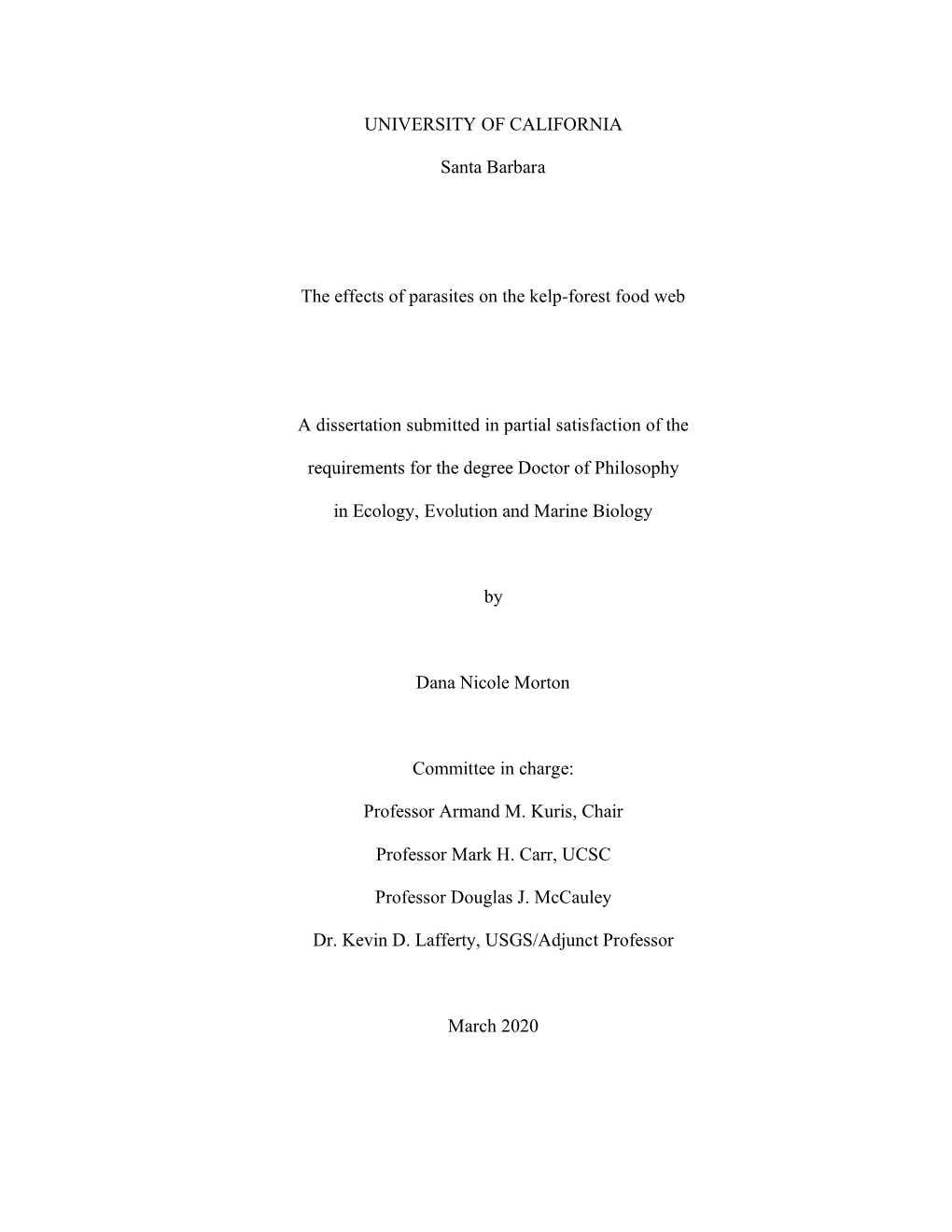 UC Santa Barbara Dissertation Template