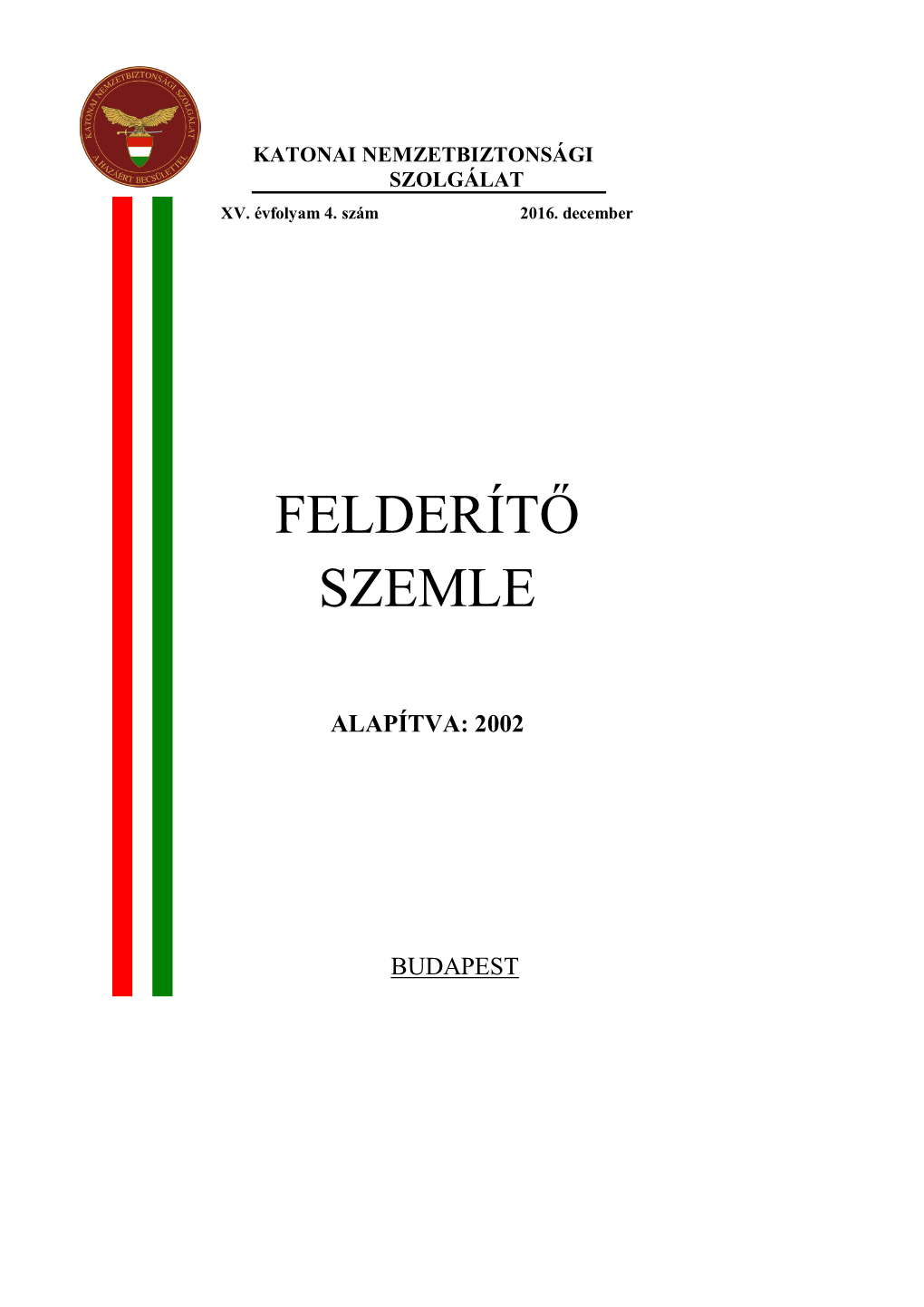 Felderítő Szemle