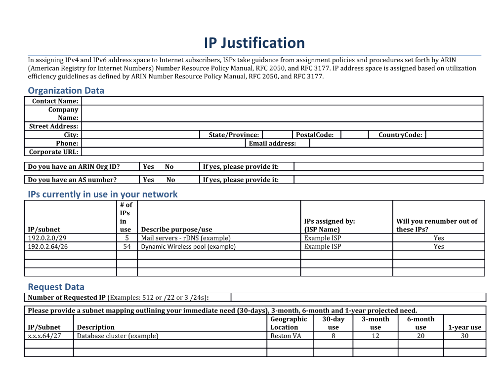 Ips Currently in Use in Your Network