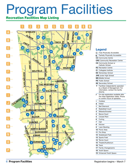 Program Facilities Recreation Facilities Map Listing