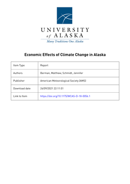REVIEW Economic Effects of Climate Change in Alaska