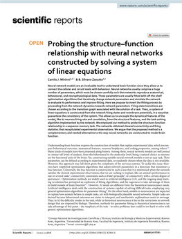 Probing the Structure–Function Relationship with Neural Networks Constructed by Solving a System of Linear Equations Camilo J
