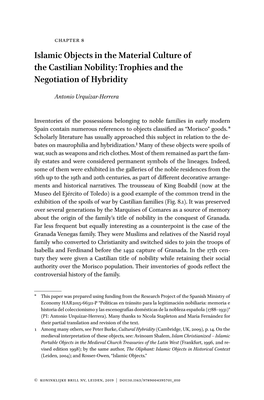 Islamic Objects in the Material Culture of the Castilian Nobility: Trophies and the Negotiation of Hybridity