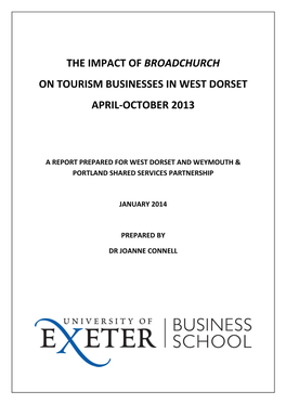 The Impact of Broadchurch on Businesses in West Dorset