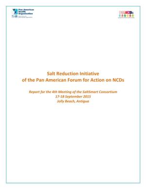Salt Reduction Initiative of the Pan American Forum for Action on Ncds