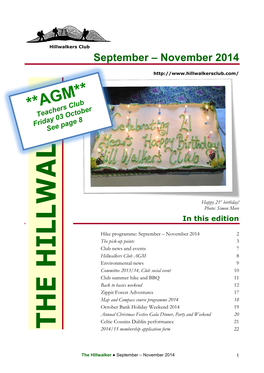 THE HILLWALKER 2014/15 Membership Application Form 22 8