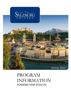 Salzburg College Program Information