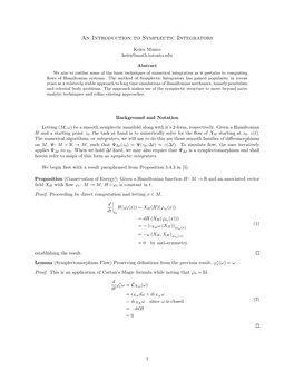 An Introduction to Symplectic Integrators