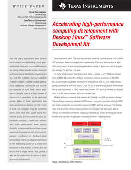 Accelerating High-Performance Computing Development with Desktop Linux™ Software Development Kit June 2013 Texas Instruments 3