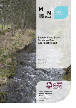 Peebles Flood Study - Soonhope Burn Appraisal Report