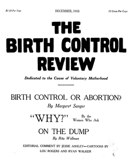 BIRTH CONTROL OR ABORTION? by Margaret Sanger