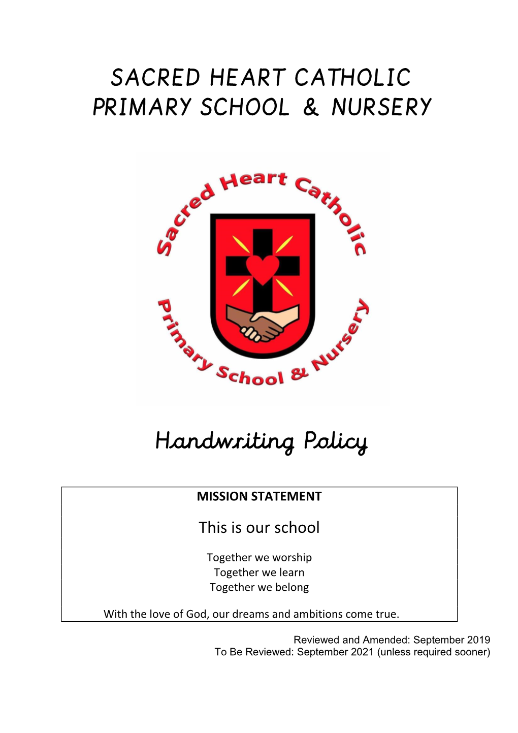 Handwriting Policy