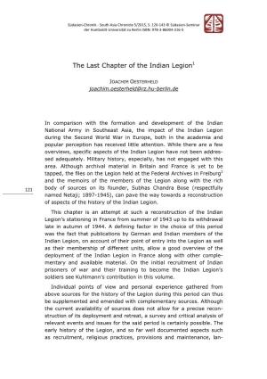 The Last Chapter of the Indian Legion1