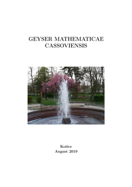 Geyser Mathematicae Cassoviensis