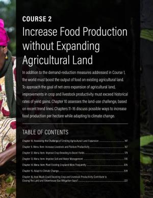 Increase Food Production Without Expanding Agricultural Land