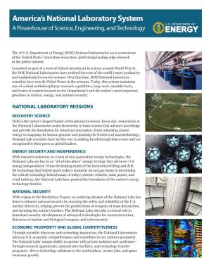 America's National Laboratory System