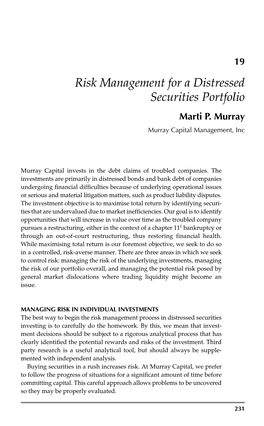 Managing Hedge Fund Risk