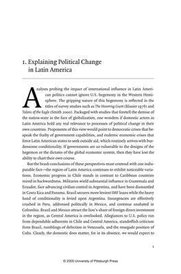 1. Explaining Political Change in Latin America