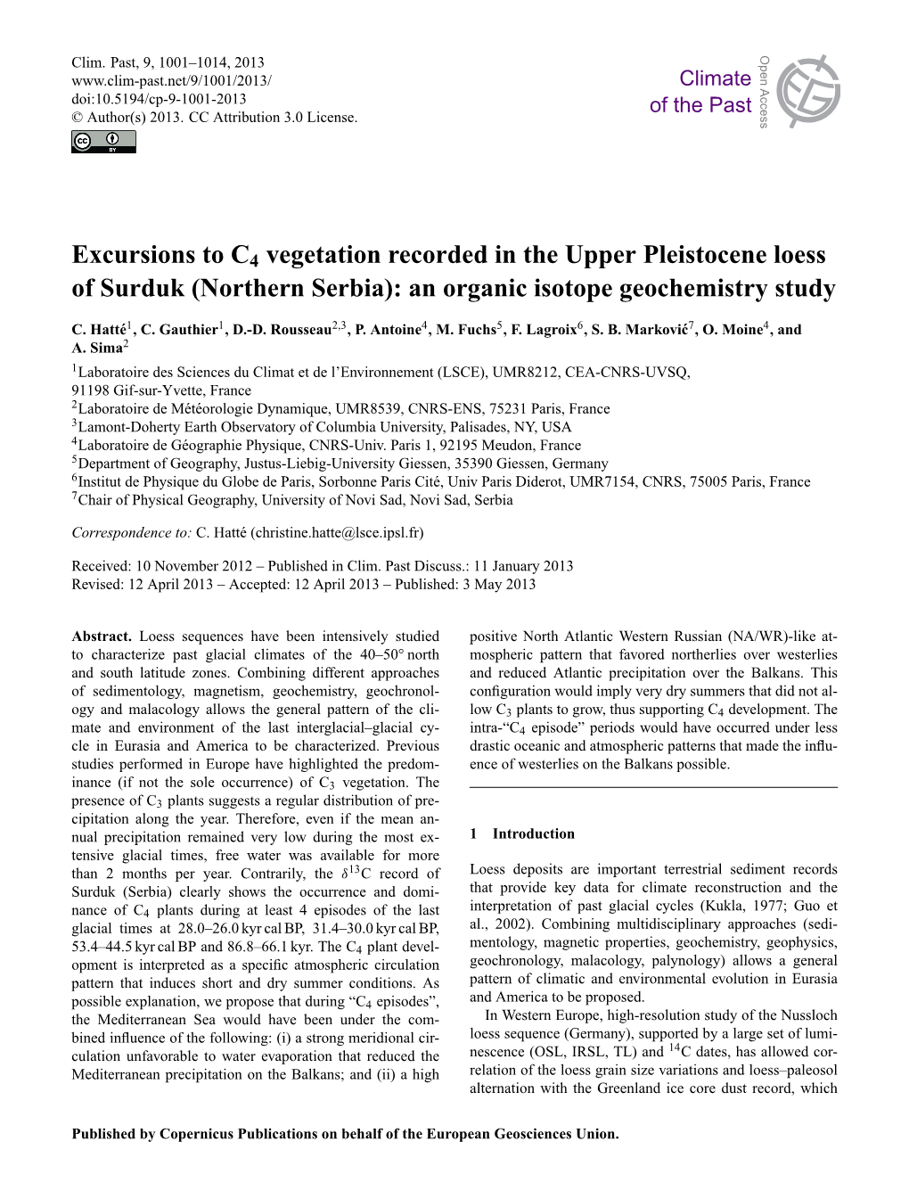 (Northern Serbia): an Organic Isotope Geochemistry Study