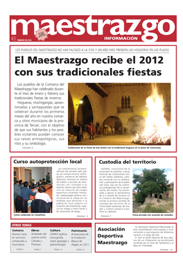 El Maestrazgo Recibe El 2012 Con Sus Tradicionales Fiestas