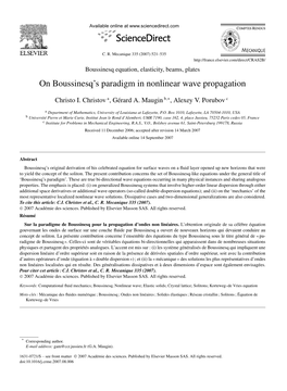 On Boussinesq's Paradigm in Nonlinear Wave Propagation