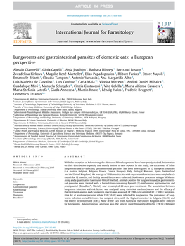 Lungworms and Gastrointestinal Parasites of Domestic Cats: a European Perspective